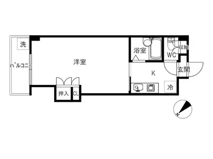 AKビレッジ(1K/2階)の間取り写真
