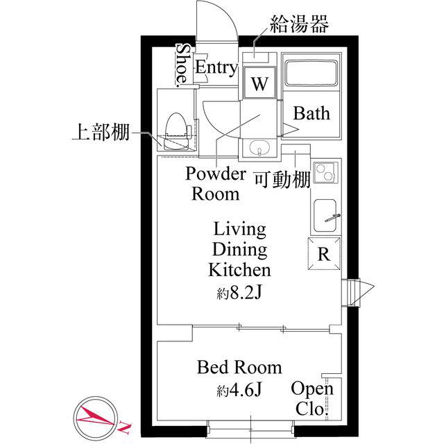 CASA PIAZZA品川イースト(1LDK/5階)の間取り写真