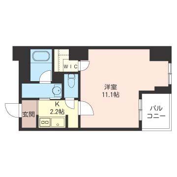 TISS GINZA(1K/3階)の間取り写真