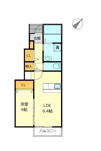 NOLUみたけ(1LDK/1階)の間取り写真