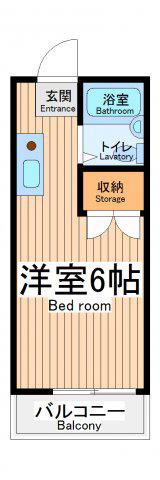ハイツエミール(1K/2階)の間取り写真