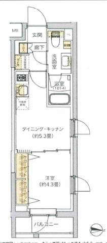 リビオメゾン湯島(1DK/2階)の間取り写真
