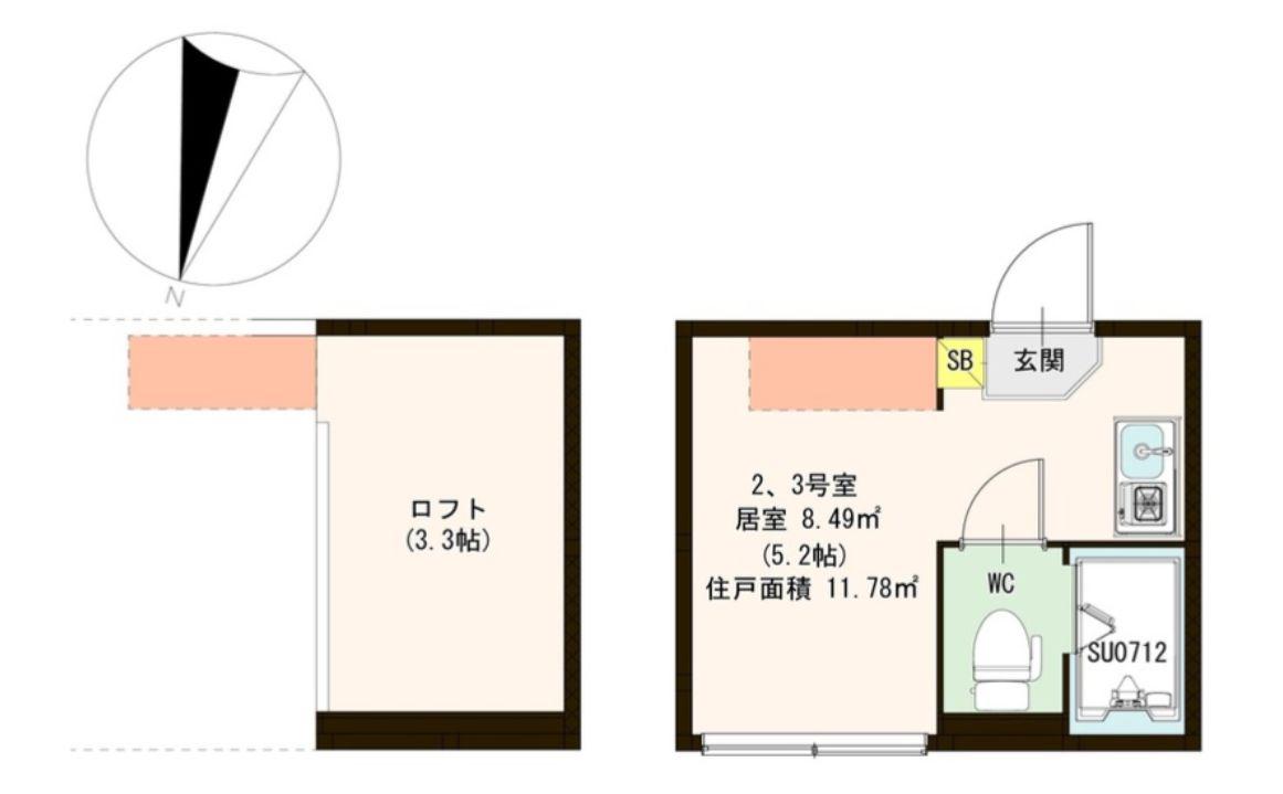 リッシュ小岩(ワンルーム/1階)の間取り写真