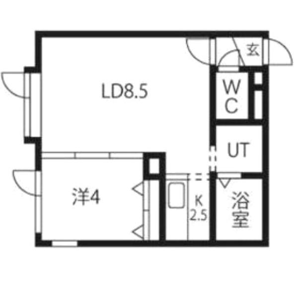 モントレ表参道(1LDK/2階)の間取り写真