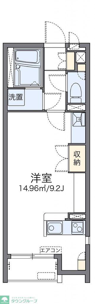レオネクストル シエル(ワンルーム/1階)の間取り写真