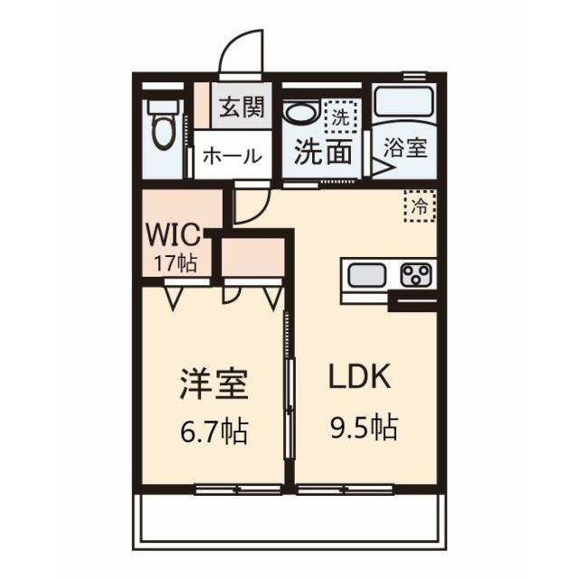 サンシャインIII(1LDK/1階)の間取り写真