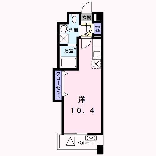 レジデンス 薪(ワンルーム/2階)の間取り写真