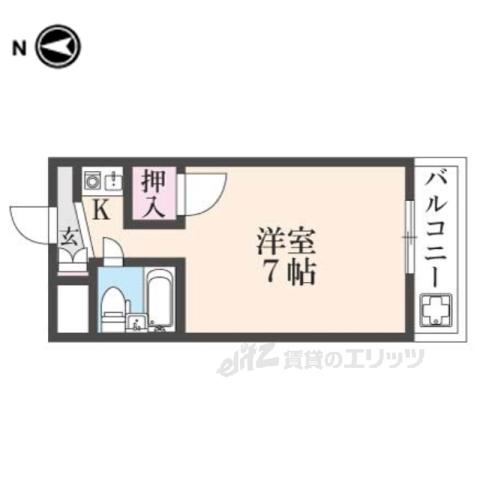 ファミーユ新大宮(ワンルーム/6階)の間取り写真