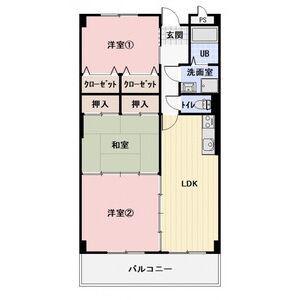 LIMPIA GARDEN SQUARE(3LDK/5階)の間取り写真