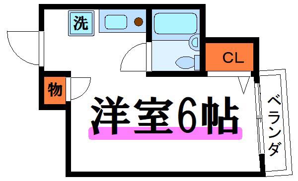 メゾン山崎(ワンルーム/3階)の間取り写真