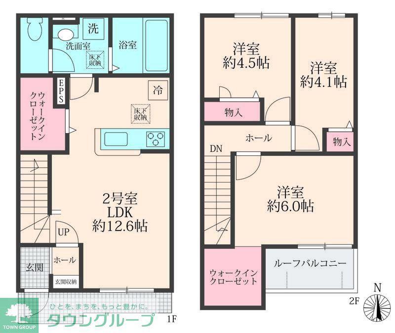 カーサポポラーレ(3LDK/1階)の間取り写真