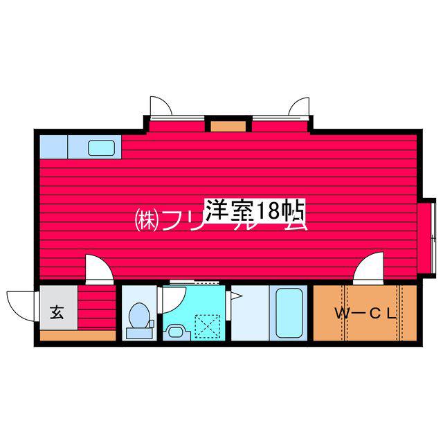 プラザ館ドーム前C(ワンルーム/3階)の間取り写真