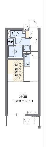 ミランダカンパニュラ(ワンルーム/1階)の間取り写真