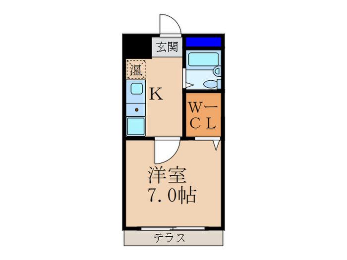 大林マンション(1K/1階)の間取り写真