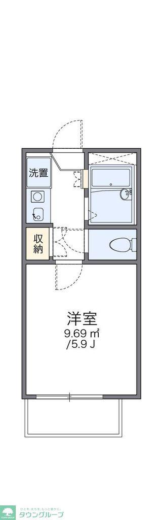 レオパレス伊勢崎第2(1K/2階)の間取り写真