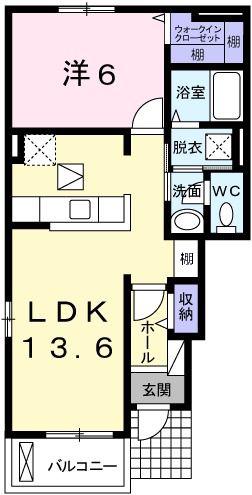 ヴィオラ(1LDK/1階)の間取り写真