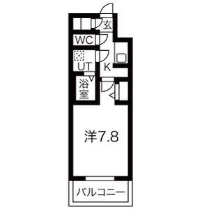 メイクス名駅太閤(1K/13階)の間取り写真