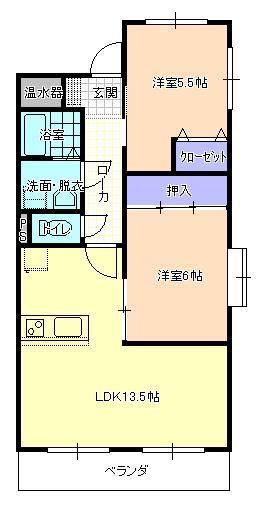 アートヒルズ(2LDK/3階)の間取り写真