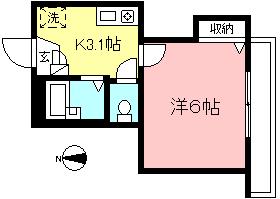サクラコート(1K/1階)の間取り写真