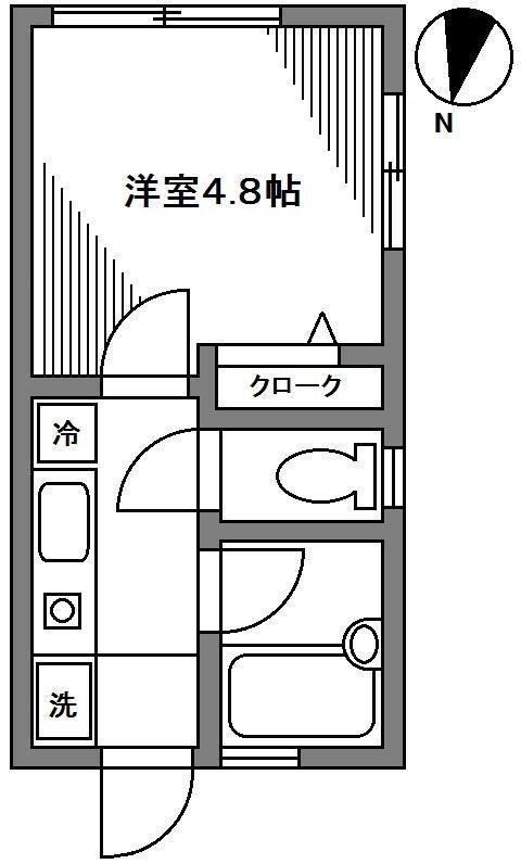 プラウド品川(1K/1階)の間取り写真