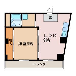 第2足立ビル(1LDK/5階)の間取り写真