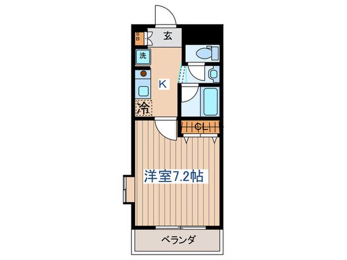 KTヴィラージュ阿佐ヶ谷(1K/2階)の間取り写真