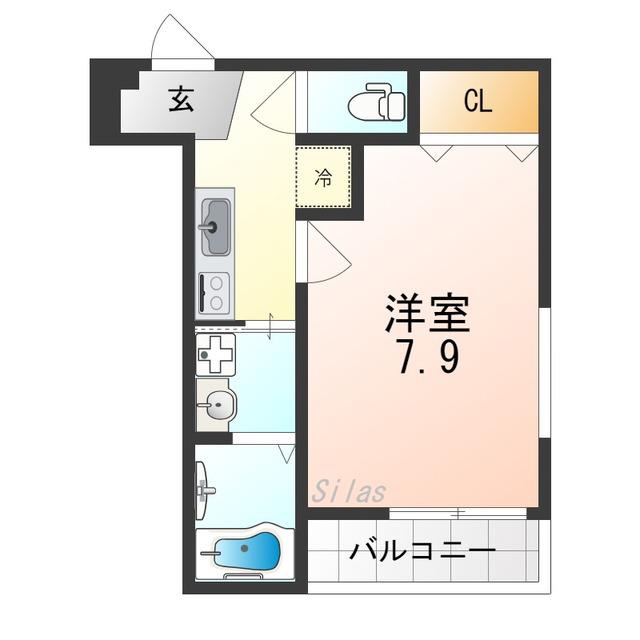 フジパレス平野郷III番館(1K/3階)の間取り写真