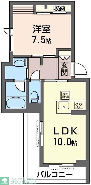 コンフォーザ湘南台(1LDK/3階)の間取り写真