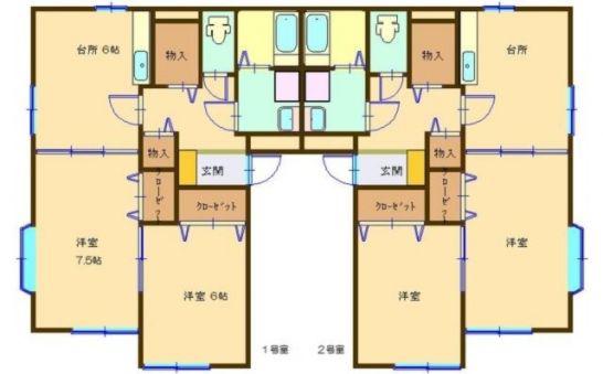 ECO-BLD(2DK/3階)の間取り写真