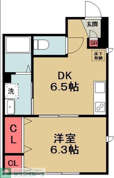フジプレシジョン日吉(1DK/1階)の間取り写真