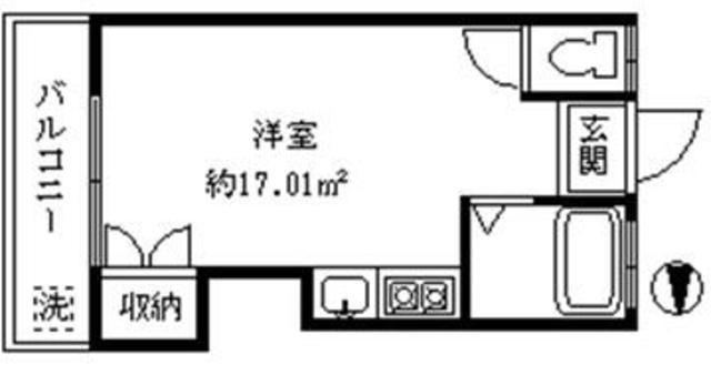 コーポチェリー(ワンルーム/2階)の間取り写真