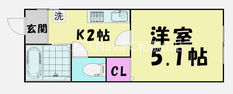 TJ初島(1K/1階)の間取り写真