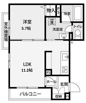 リガールメゾン円町(1LDK/2階)の間取り写真