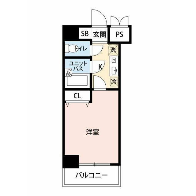 メインステージ三軒茶屋(1K/9階)の間取り写真
