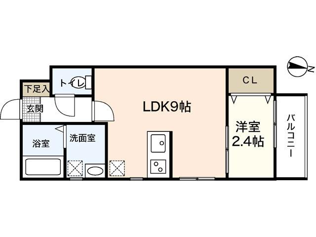 SOFIA祇園(1LDK/3階)の間取り写真