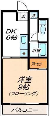 アスパイヤ・フラット(1DK/2階)の間取り写真