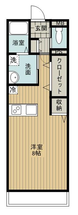 カンフォーラ女池(ワンルーム/3階)の間取り写真