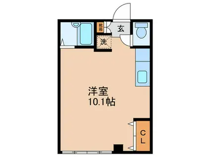 昌平ハウス(ワンルーム/2階)の間取り写真