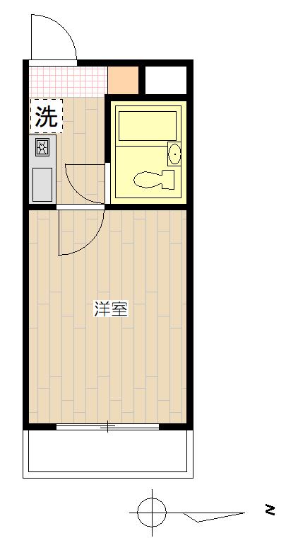 エクレール緑町(1K/3階)の間取り写真