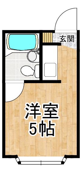 サンハイツ英(ワンルーム/2階)の間取り写真
