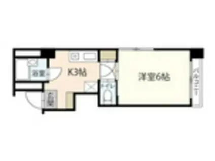 コートM(1K/5階)の間取り写真