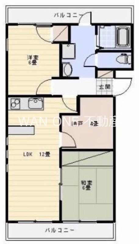 323BLD(2LDK/4階)の間取り写真