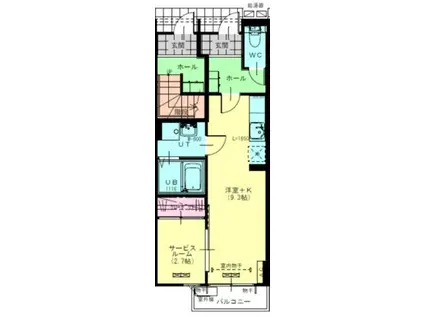 PRIMO.II(1LDK/1階)の間取り写真