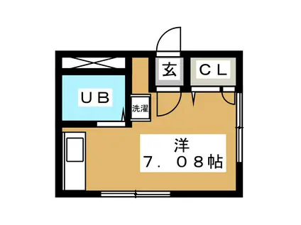 シティパレス(ワンルーム/1階)の間取り写真