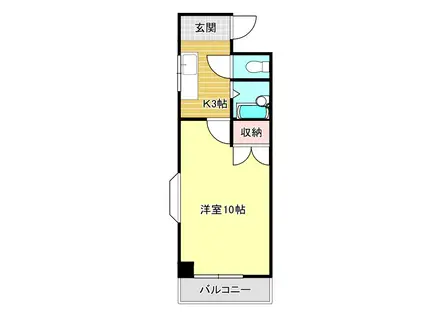 マチレス旭(1K/1階)の間取り写真