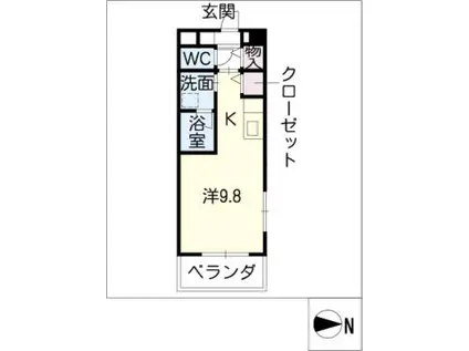 クレスト大島(ワンルーム/1階)の間取り写真