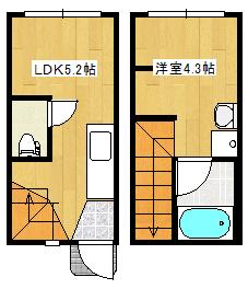 アルミロ己斐上(1DK/1階)の間取り写真