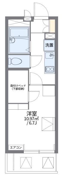 レオパレス加島駅ダイレクトII(1K/3階)の間取り写真