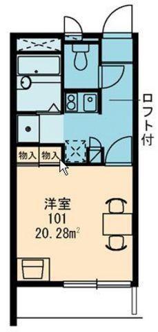 レオパレスアルファヒルズ(1K/2階)の間取り写真
