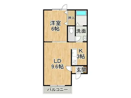 MAY FAIRII(1LDK/2階)の間取り写真